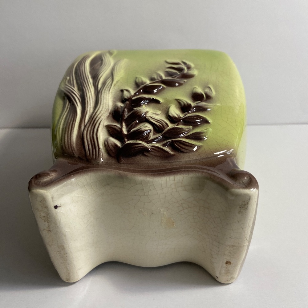 Vintage Royal Copley Footed Vase "Seaweed" - Picture 10 of 10